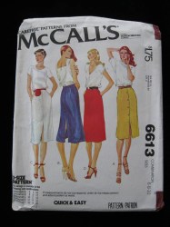 6613 1979 FRONT/ BACK BUTTON / BK ZIP SKIRTS PATTERN 12, 14, 16